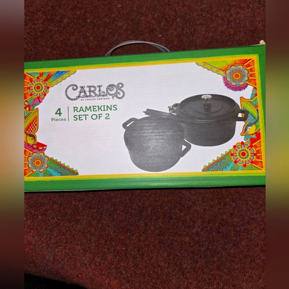 New! Carlos Santana Ramekin Set Cast Iron (4pcs) - Picture 1 of 8